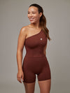 Jumpsuit Energy Marrón Oscuro Doblefit, jumpsuit deportivo para mujer, vista principal
