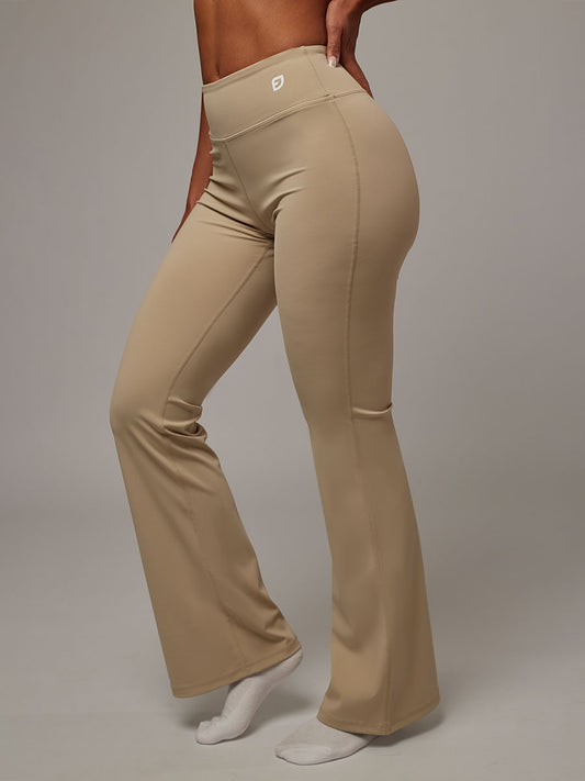 Legging Essential Beige Doblefit, legging deportivo para mujer, vista principal