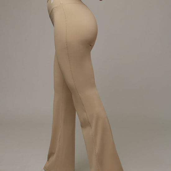 Legging Essential Beige Doblefit, legging deportivo mujer, vista posterior