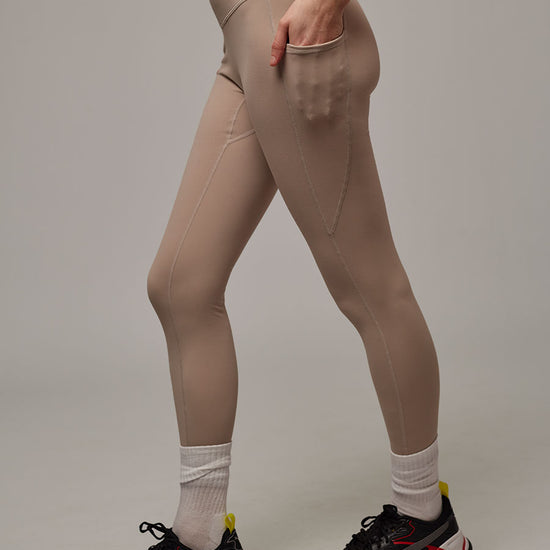 Legging Dunas Crema Doblefit, legging deportivo para mujer, vista principal