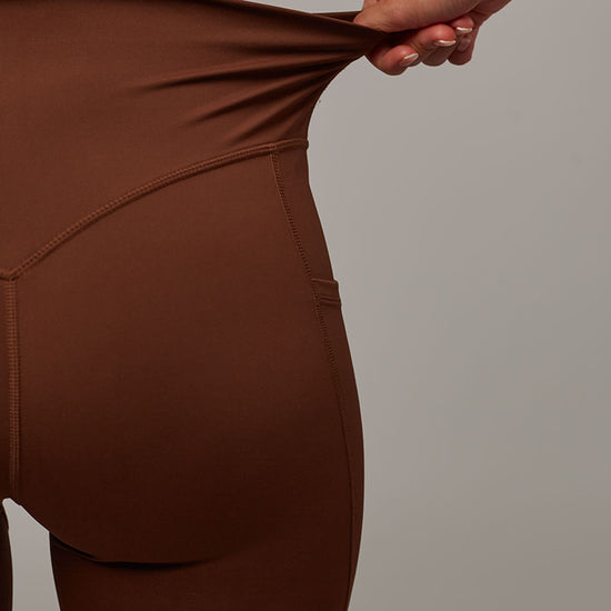 Legging Dunas Marrón Doblefit, legging deportivo mujer, vista posterior