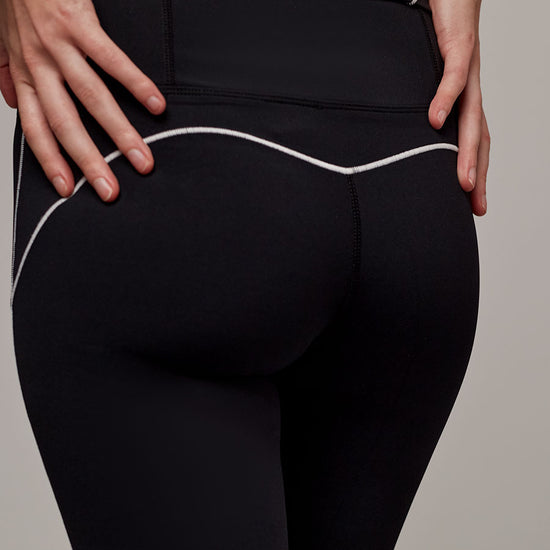 Legging Balance Negro Doblefit, legging deportivo mujer, vista posterior