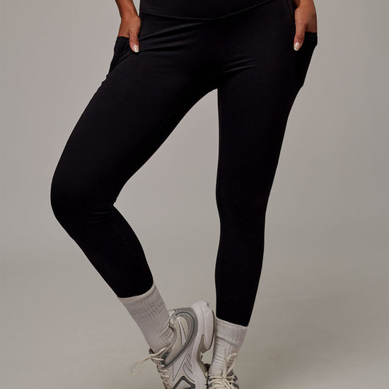 Legging Dunas Negro Doblefit, legging deportivo para mujer, vista principal