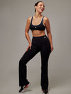 Legging Essential Negro Doblefit, legging deportivo mujer, detalle 3
