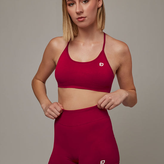Top Strong Fucsia Doblefit, top deportivo para mujer, vista principal