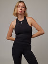 Top Vital Negro Doblefit, top deportivo para mujer, vista principal