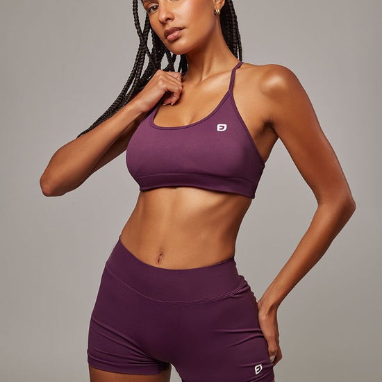 Top Strong Púrpura Doblefit, top deportivo para mujer, vista principal